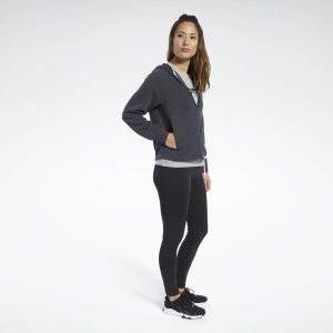 Reebok Training Essentials Logo Kapuzenpullover Damen - Schwarz - DE 905-ARS